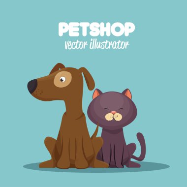 hayvan hastalıklarıyla ilgili evde beslenen hayvan dükkan kedi ve köpek oturma grafik