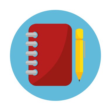 defter spiral ile kalem eğitim online simgesi