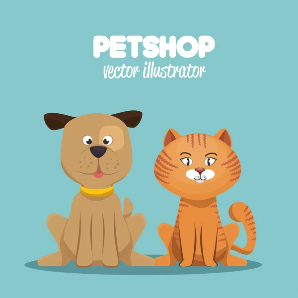 PETSHOP veterinární symbol ikonu — Stockový vektor