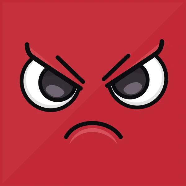 Angry wallpaper emoticon design icon — Stock Vector