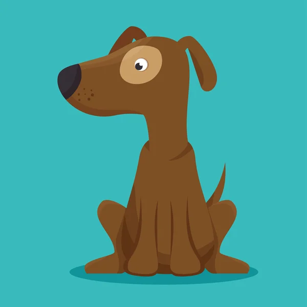 Kutya kölyök ikon grafikus kék háttér — Stock Vector