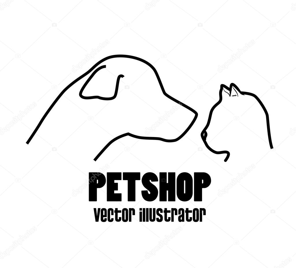 petshop dog and cat profile icon