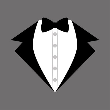 damat takım elbise papyon düğün simgesi tasarım grafik