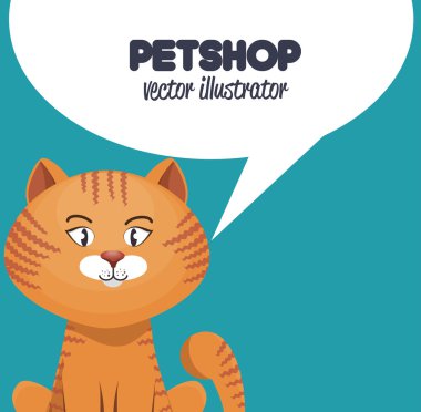 Kitty kabarcık konuşma evde beslenen hayvan dükkan simgesiyle