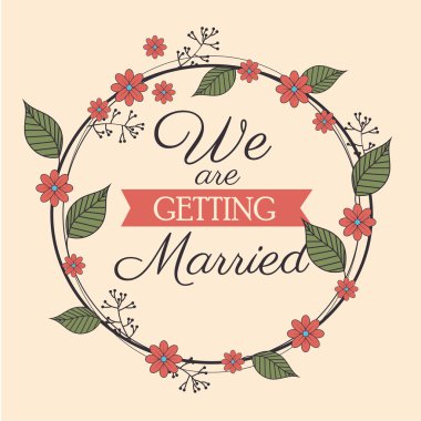 davet weddign kartınız romantik çiçek tasarım grafik