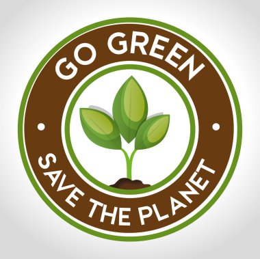 Git yeşil amblemi gezegeni kurtarmak