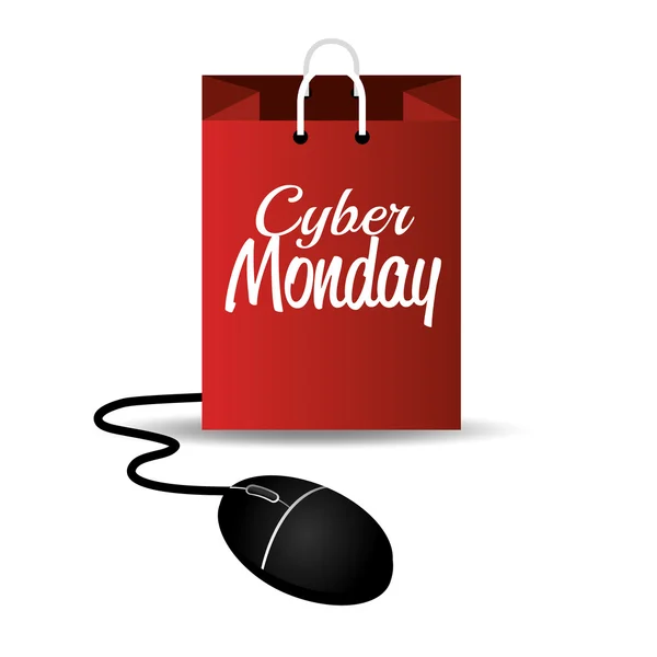 Cyber Pazartesi fare çanta tasarımı — Stok Vektör