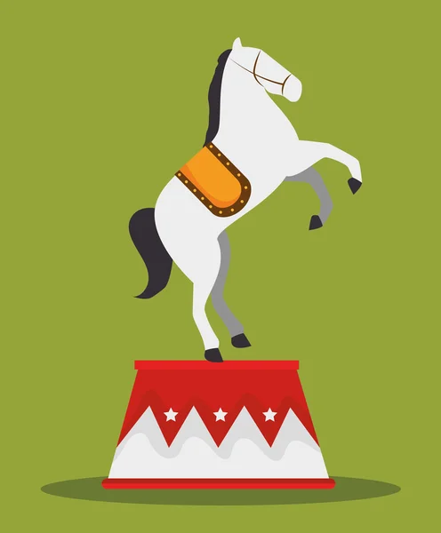 Acrobate cheval spectacle cirque carnaval — Image vectorielle