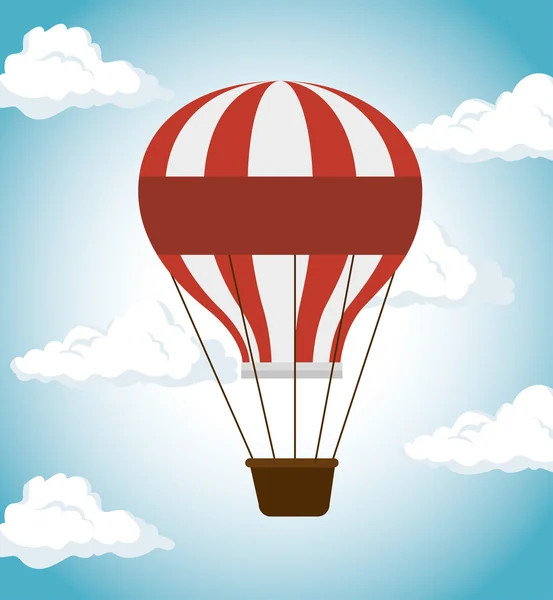 Air balloon festival funfair icon — Stock Vector