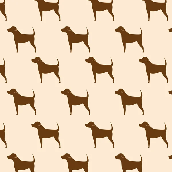 Silueta perro patrón sin costura icono de diseño — Vector de stock