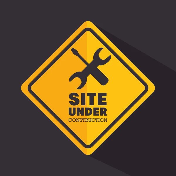 Signer site en construction outils — Image vectorielle