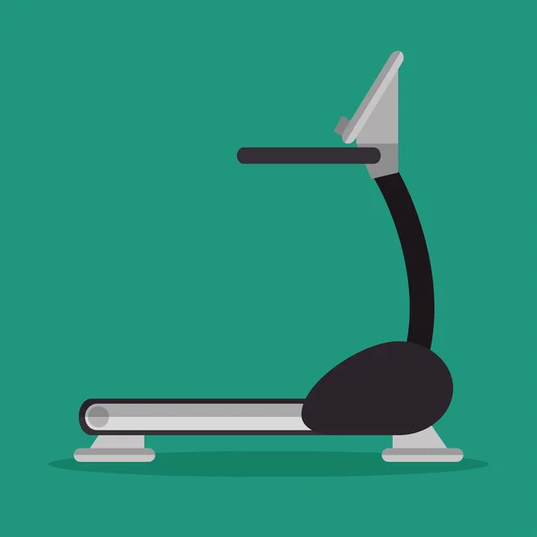 Máquina de caminar gimnasio deporte icono — Vector de stock