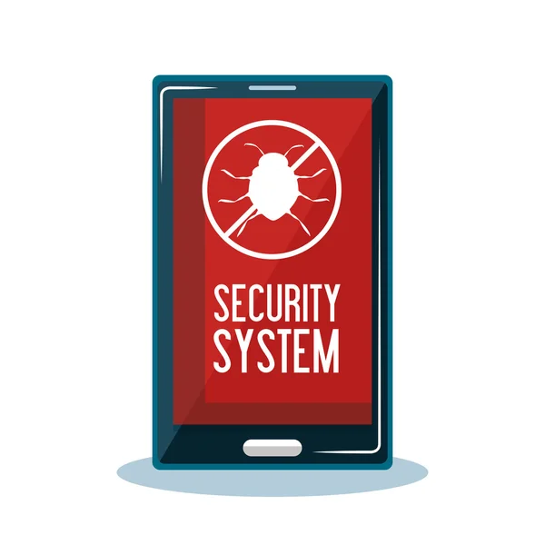 Mobile security system protection — Stock Vector