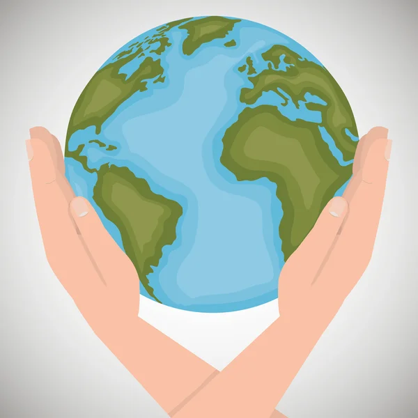 Environmental icon save the world — Stock Vector