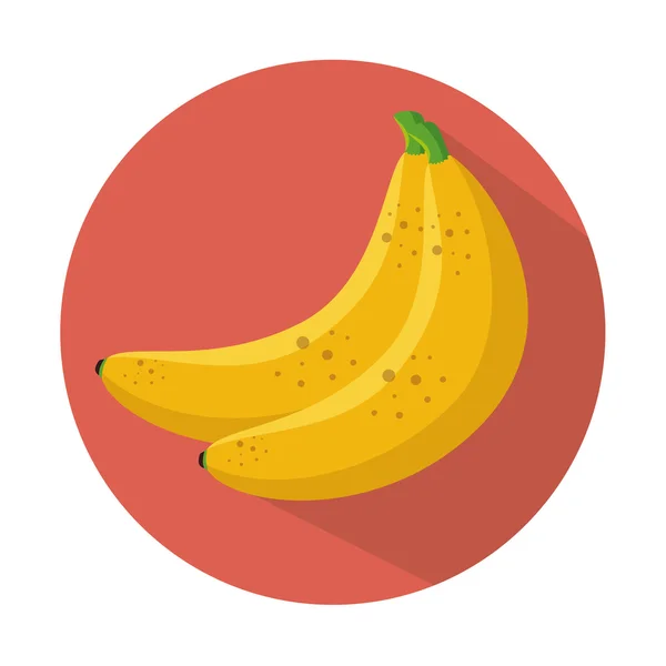 Icono de plátano saludable diseño de frutas — Vector de stock