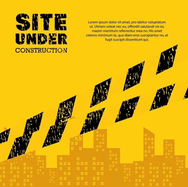 Site onder constructie industrail teken — Stockvector