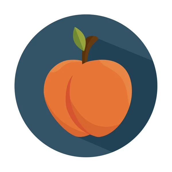 Смачні персикові фрукти здорові — стоковий вектор
