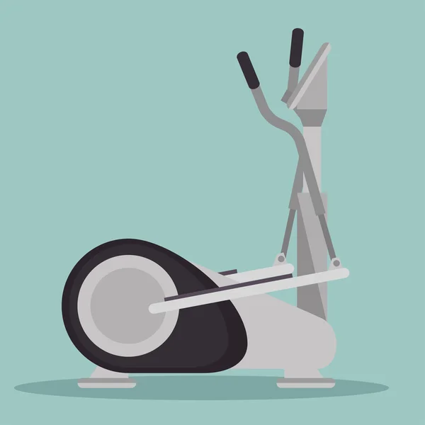 Elliptical machine gym icon — Stock Vector