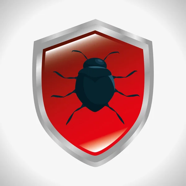 Shield protection informatic virus — Stock Vector