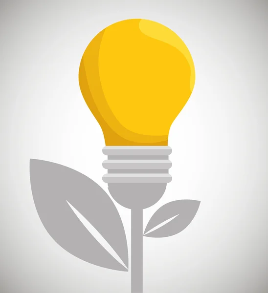 Eco ambiente conceito lâmpada de energia — Vetor de Stock