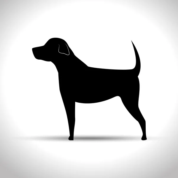 Silueta perro grande — Vector de stock