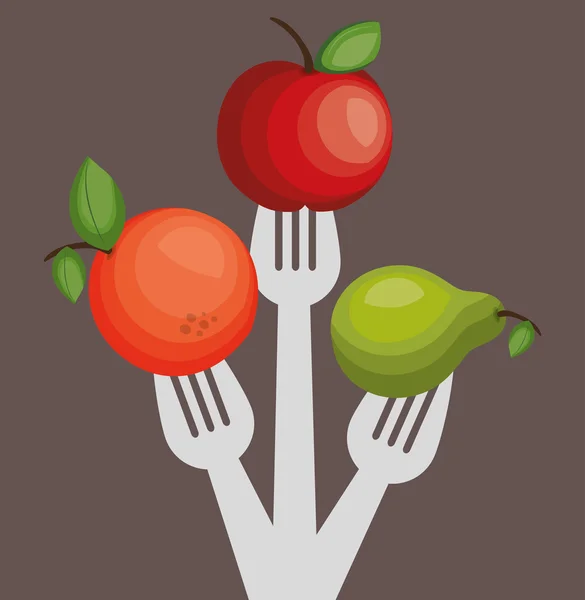 Voeding gezonde voeding geïsoleerde pictogram — Stockvector