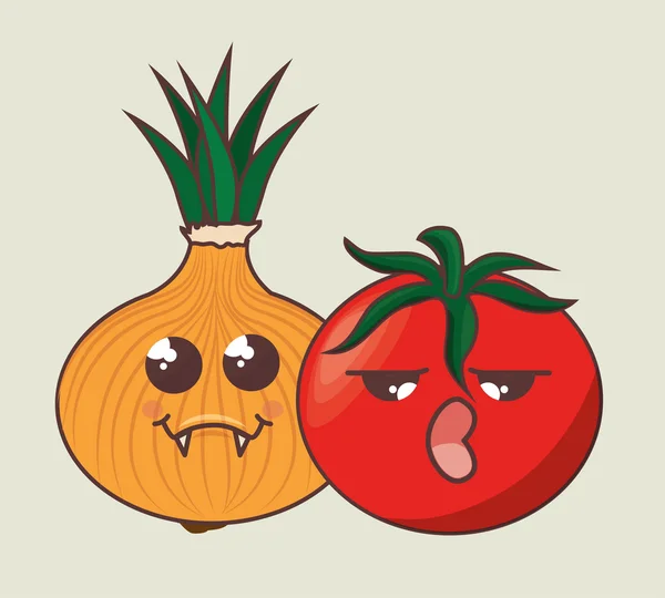 Icône de caractère de légumes frais — Image vectorielle