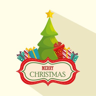 Mutlu neşeli Noel ağacı