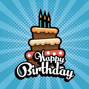 mutlu doğum günü kutlama kartı