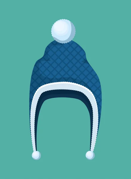 Winter holidays hat isolated icon — ストックベクタ