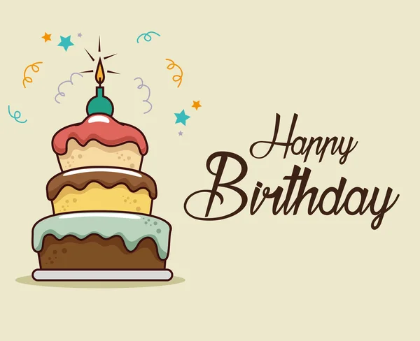 mutlu doğum günü kutlama kartı