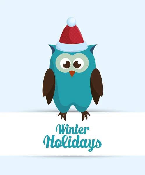 Inverno feriados temporada ícone — Vetor de Stock