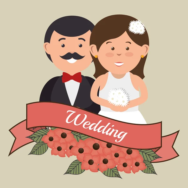 Wedding invitation card icon — ストックベクタ