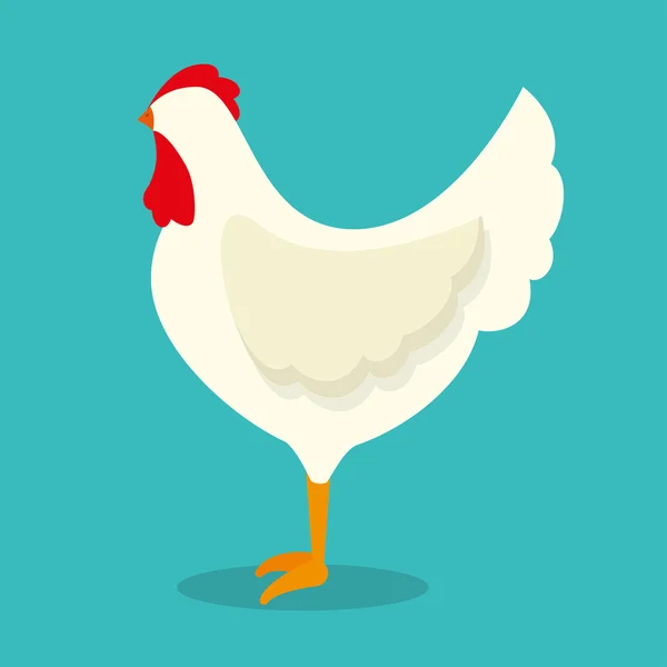 Granja de aves de pollo — Vector de stock