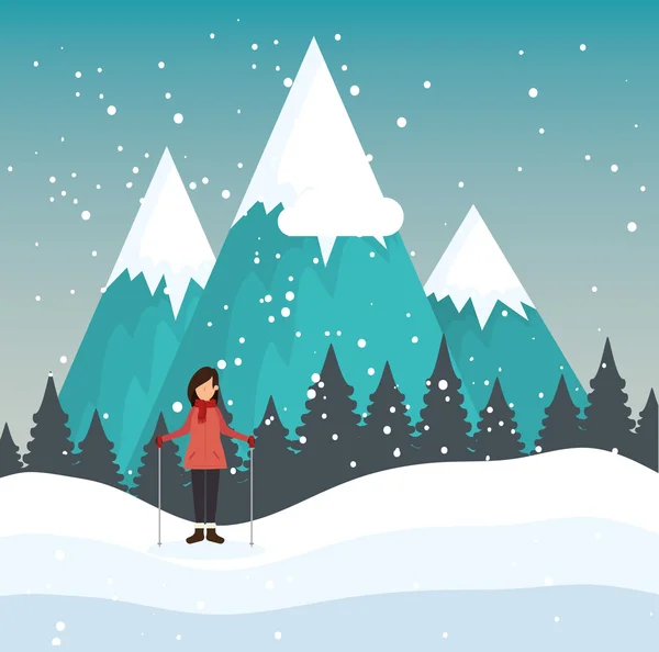 Winter holidays season icon — Stock Vector