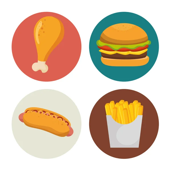 Organic food menu icons — Stock Vector
