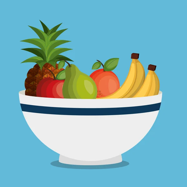 Nutrition healthy food isolated icon — Stock Vector