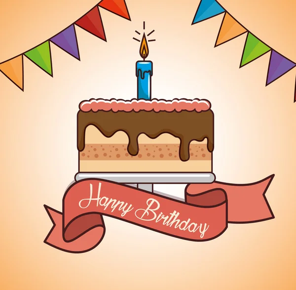 Gelukkige verjaardag viering kaart — Stockvector