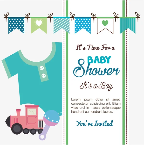 Zaproszenie baby shower — Wektor stockowy