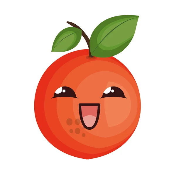 Caractère de fruit frais icône isolée — Image vectorielle