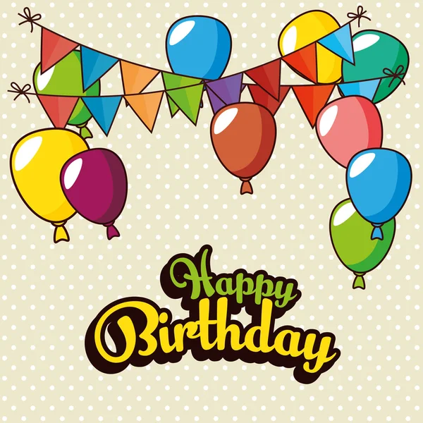Happy birthday celebration card — Stock Vector