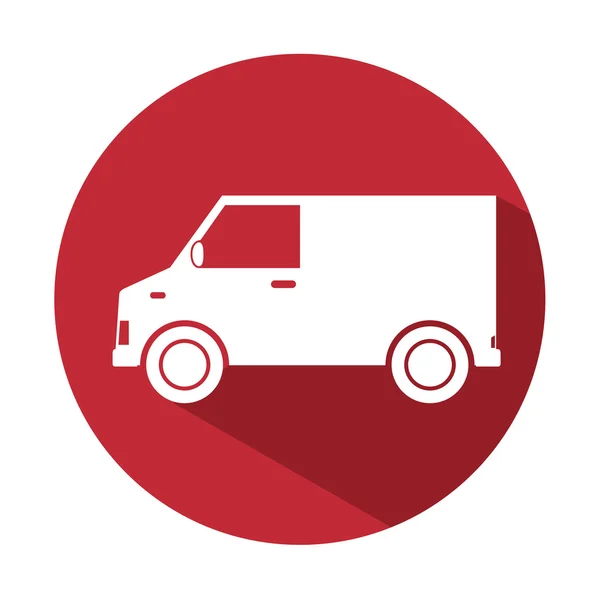 Truck van delivery service design icon — Stock vektor