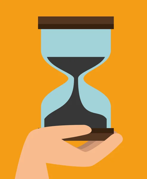 Veloce concetto di consegna sabbia orologio tempo icona grafica — Vettoriale Stock