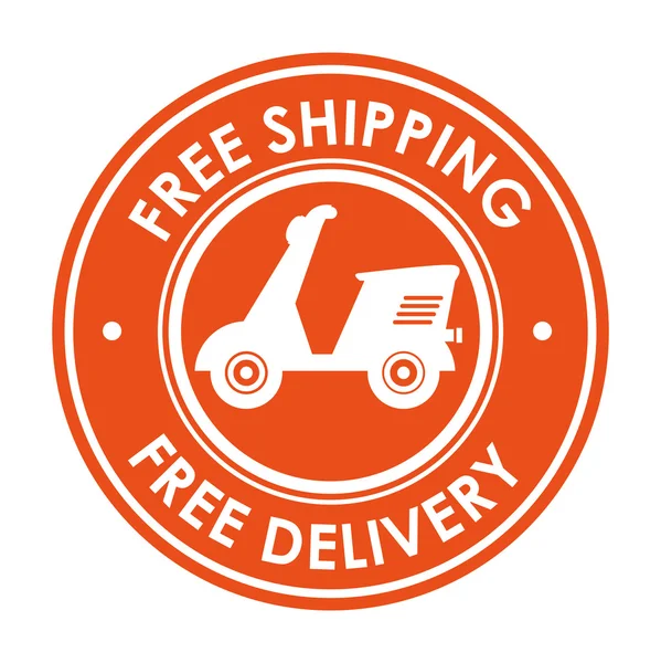 Symbol free shipping delivery design icon — Stock vektor