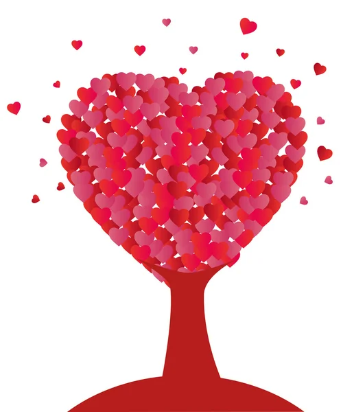 Árbol corazón forma diseño icono — Vector de stock