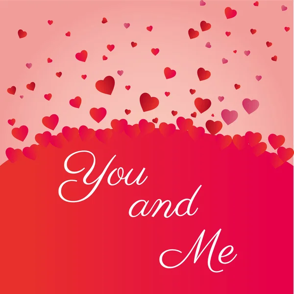 Valenties day you and me heart icons — Διανυσματικό Αρχείο