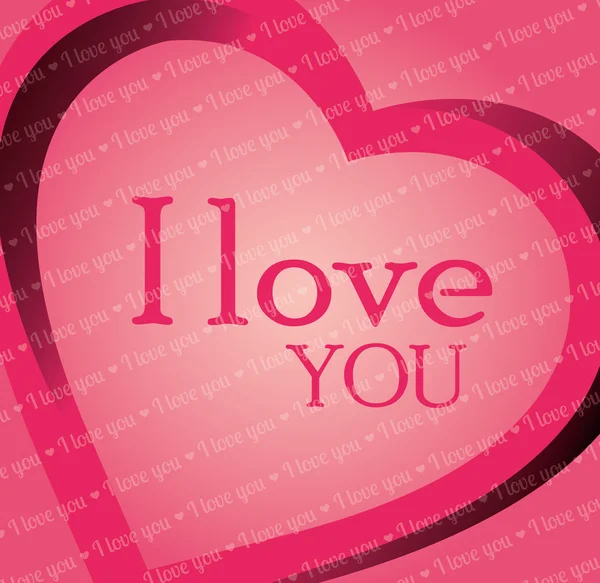 Valenties day card i love you graphic — Stockový vektor