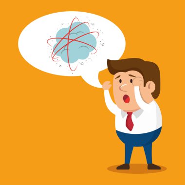 çizgi film adam iş zihinsel saldırı