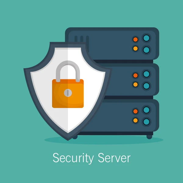 Tecnología de protección del servidor de seguridad — Archivo Imágenes Vectoriales