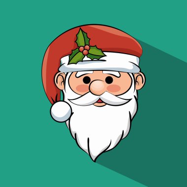 güzel yüzünü Noel Baba simgesini grafik